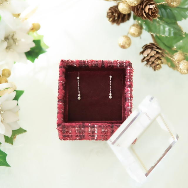 2025 Christmas gift collection】ピアス プラチナ ダイヤモンド