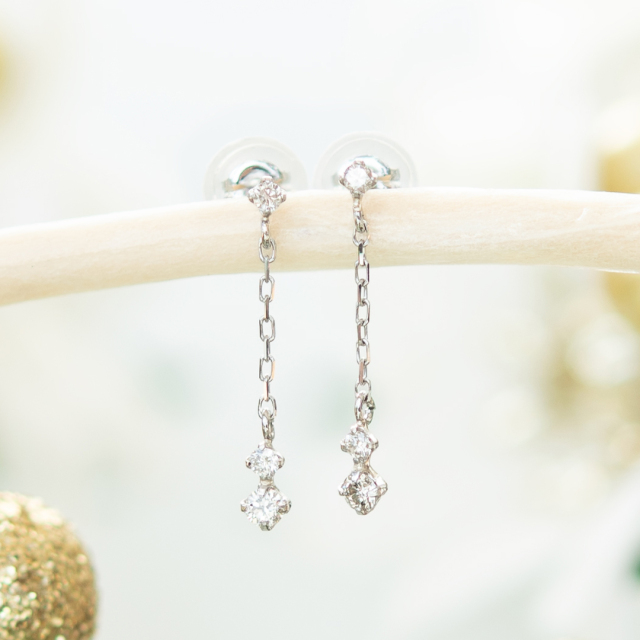 【2025 Christmas gift collection】ピアス プラチナ ダイヤモンド