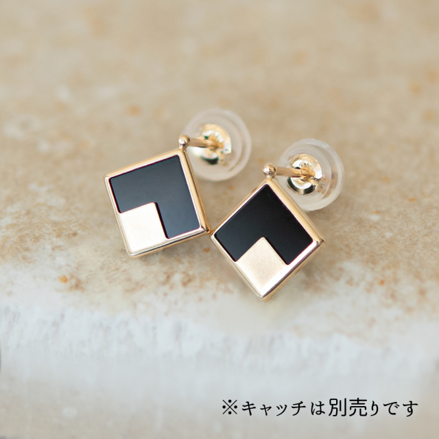 ピアス K10イエローゴールド オニキス アクセサリーPePe オンラインストア
