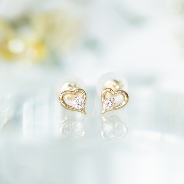 【2025 Christmas gift collection】ピアス K10イエローゴールド ダイヤモンド