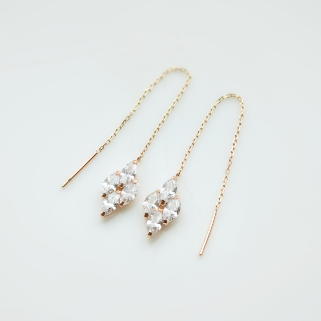 アメリカンピアス K10イエローゴールド キュービックジルコニア