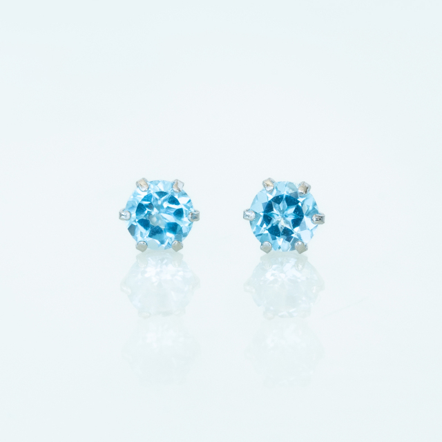 ピアス プラチナ ブルートパーズ