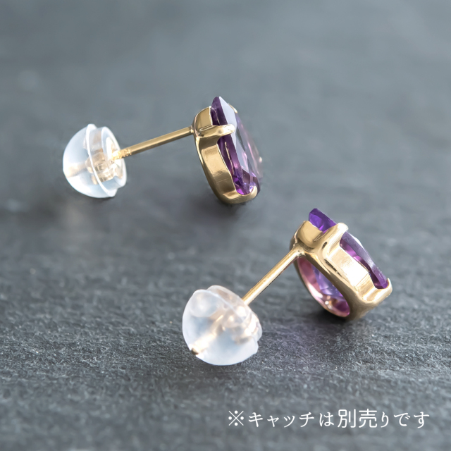 ピアス K10イエローゴールド アメジスト アクセサリーPePe オンライン
