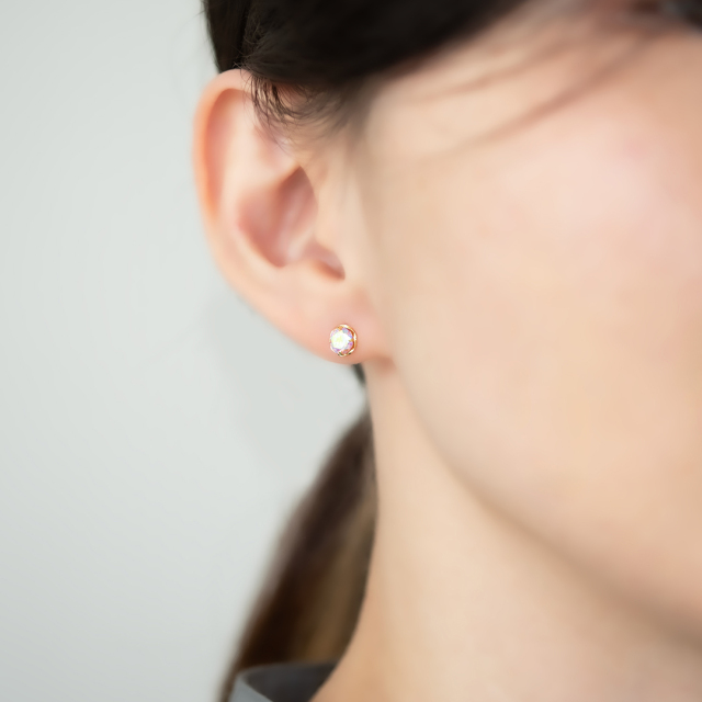 ❣️人気ピアス✨10金 K10イエローゴールド✨キュービック✨ジルコニア✨両耳用✨ K10 イエローゴールド キュービックジルコニア 月モチーフ