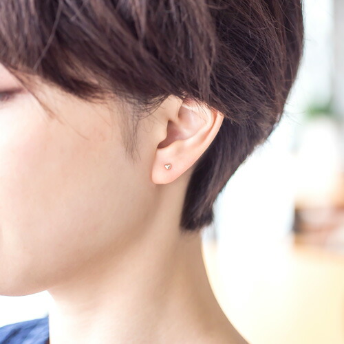 ☆STONE HENgE（ストーンヘンジ）☆ ピンクゴールド ピアス Qoo10 ストーンヘンジ ストーンヘンジ 14K ワンタッ ピアス