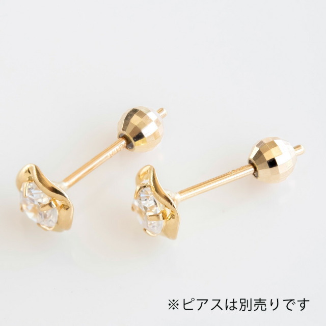 ミラーボール キャッチ K10イエローゴールド(ペア)(地金)[6255300103