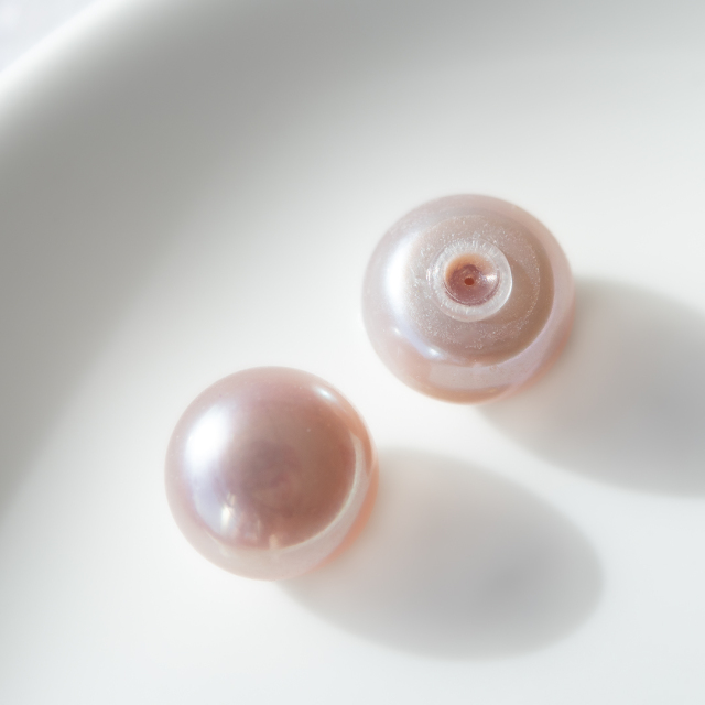 箱付き　K18 18金 18k フックピアス　パール　ペア　♡② 本真珠ピアス PLUSTER K18 宇和島産 あこや本真珠 パール 一粒