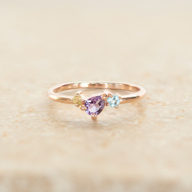 ピンキーリング K10ピンクゴールド(JLージュエルー)(ラベンダー)