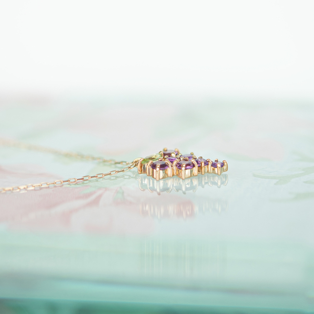 ジュピター　スクエアルース　ネックレス　K10ゴールド　ペリドット ジュピター スクエアルース ネックレス K10ゴールド ペリドット