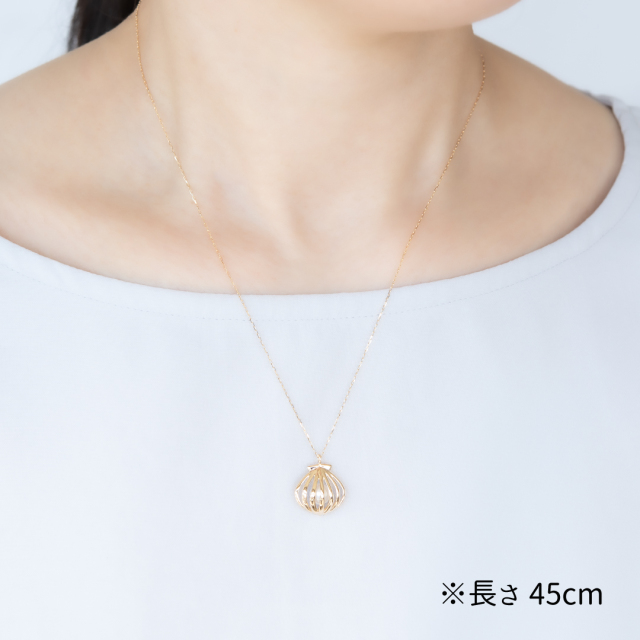 ネックレス K10イエローゴールド アコヤパール(JLージュエルー)(ほたて