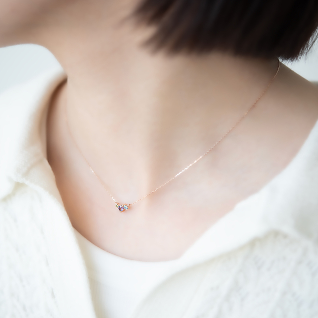 ネックレス K10ピンクゴールド(JLージュエルー)(ラベンダー