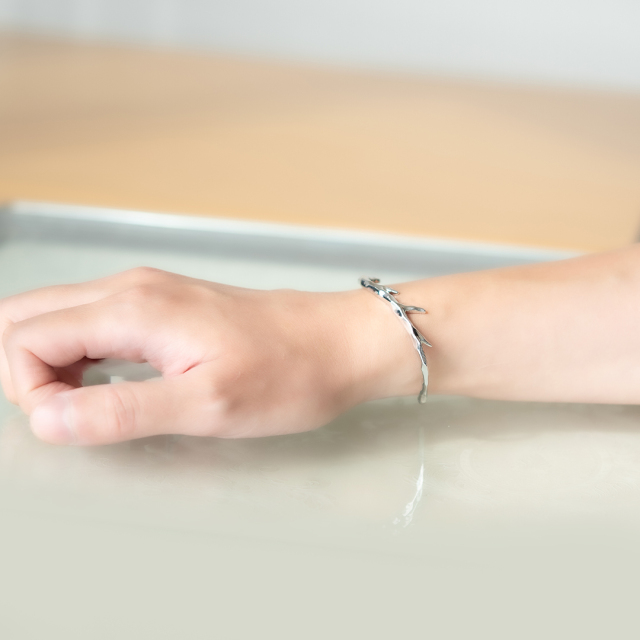 バングル（メンズ） シルバー925 ロジウムコーティング(JLージュエルー