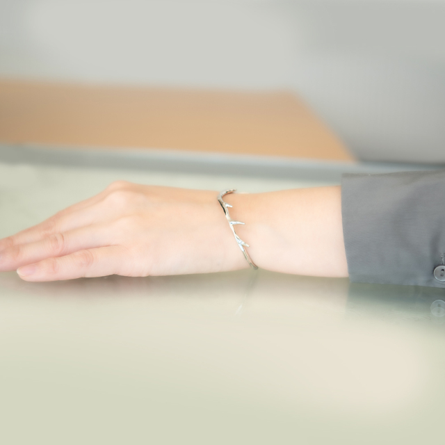 動物モチーフ シルバーバングル バングル(ペア) シルバー925 ロジウムコーティング(JLージュエルー