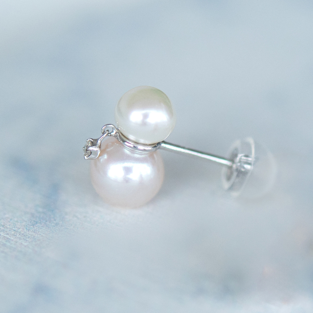 K10 ホワイトゴールド パール ベビーパール 4P ピアス K10ホワイトゴールド淡水パールピアス（4mm）(RPE605-001