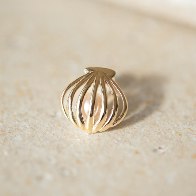 【片方】JLコンペ2025大賞作品 ピアス K10イエローゴールド(JLージュエルー)(ほたて/ホタテ)