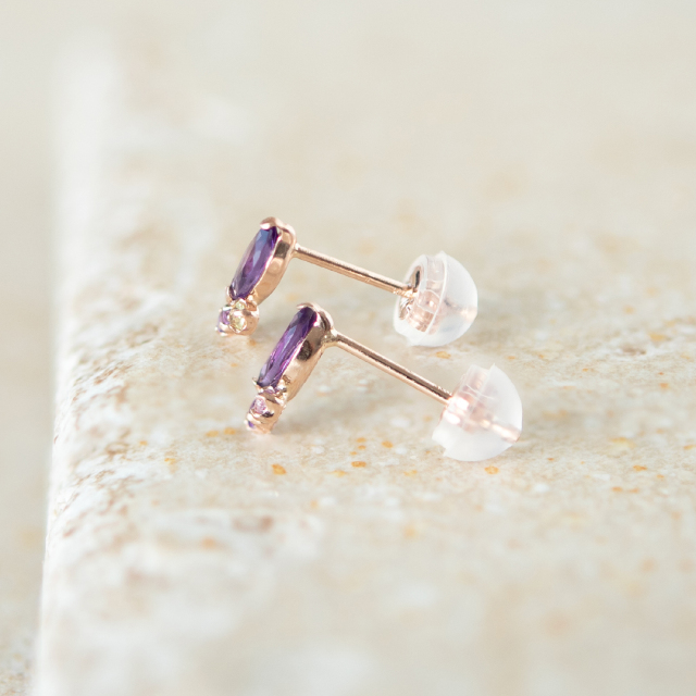 ピアス K10ピンクゴールド (JLージュエルー)(ラベンダー) アクセサリー