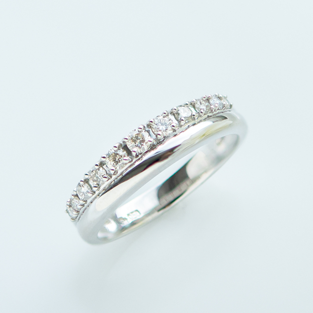 リング プラチナ ダイヤモンド0.3ct(4月誕生石)(天然石)(二連)(鑑別カード付き)[6311140205]