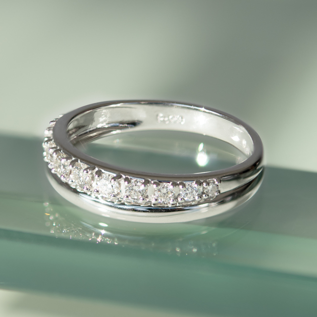 ブルーダイヤ　3石　ダイヤ　4石　プラチナリング サンタマリアアクアマリン 3.7ct ダイヤモンド 0.5ct プラチナ