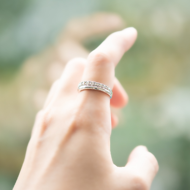 プラチナ　天然ルビーリング　R0.35ct　サイズ9号　7月誕生石　ダイヤモンド リング プラチナ ダイヤモンド0.3ct(4月誕生石)(天然石)(二連
