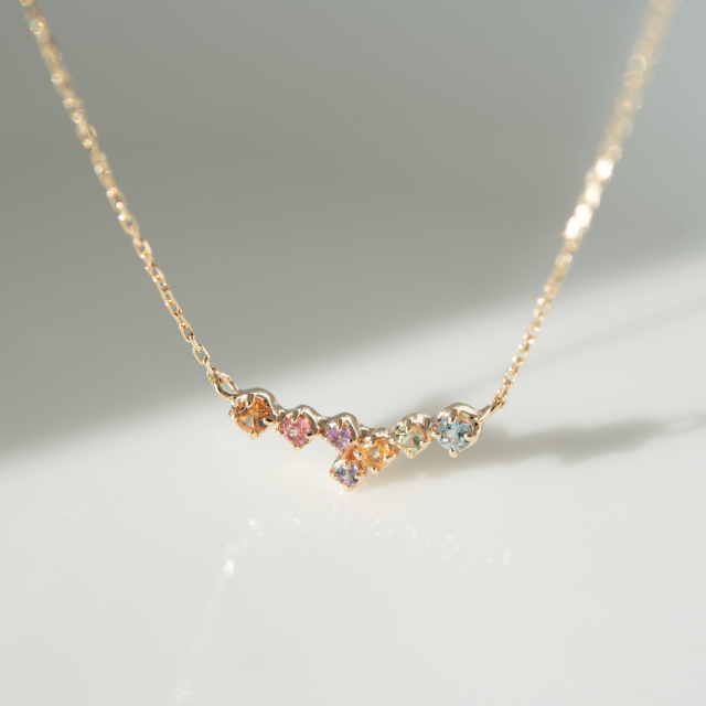 お守りアミュレット♪】ネックレス K10イエローゴールド マルチカラー 