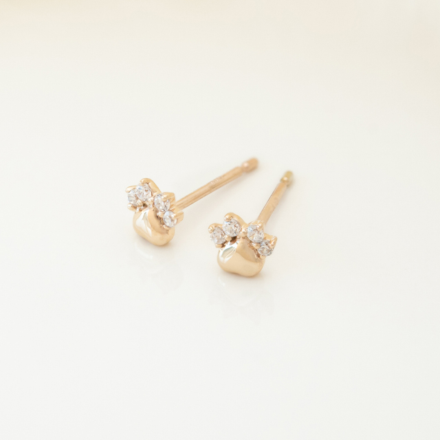 ピアス K10イエローゴールド キュービックジルコニア アクセサリーPePe