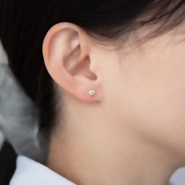ピアス K10イエローゴールド キュービックジルコニア アクセサリーPePe