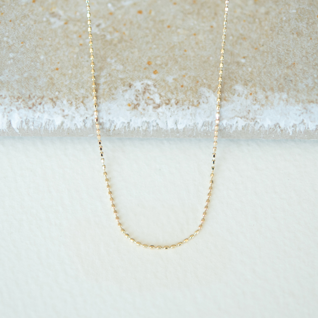 【40cmカットボールチェーン】ネックレス K10イエローゴールド[8331300109]