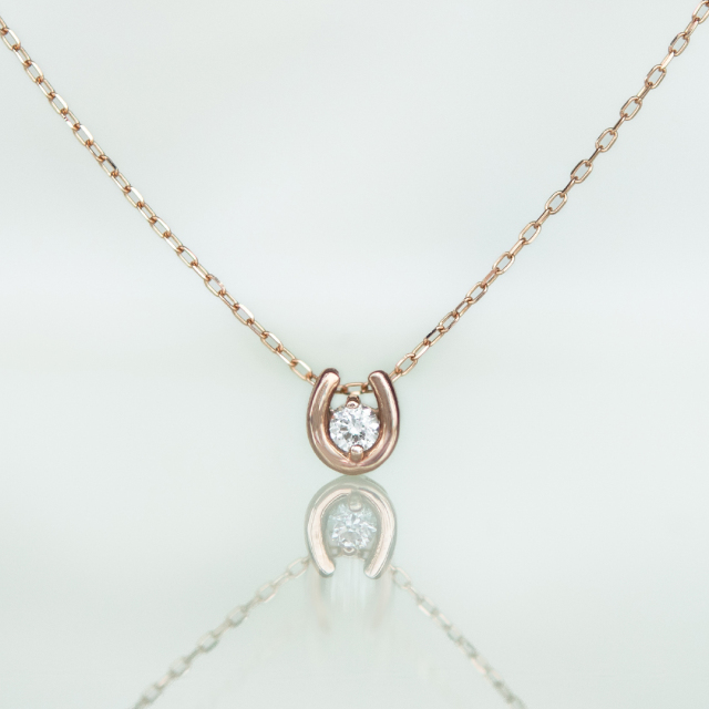 ネックレス K10ピンクゴールド ダイヤモンド アクセサリーPePe
