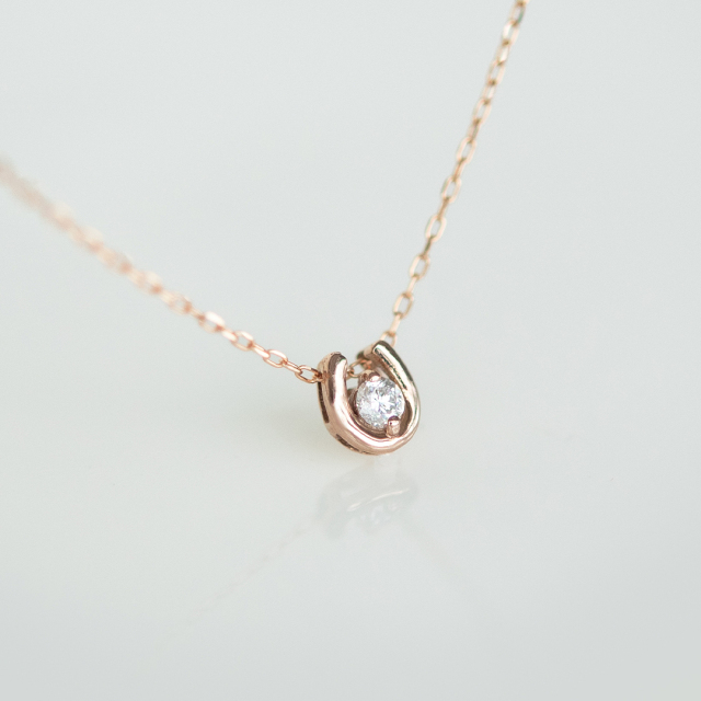ネックレス K10ピンクゴールド ダイヤモンド アクセサリーPePe
