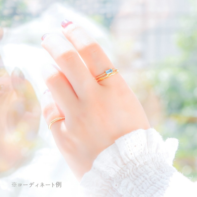 ブルートパーズ リング バケットカット プラチナ900 11月誕生石 天然石 