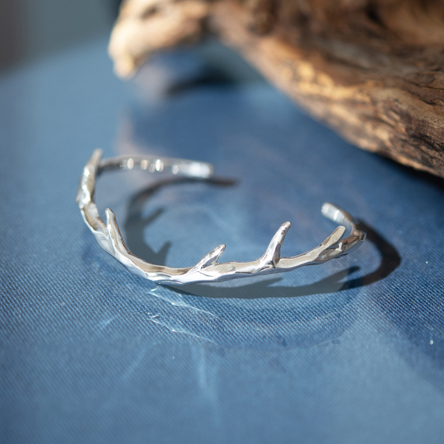 バングル（メンズ） シルバー925 ロジウムコーティング(JLージュエルー