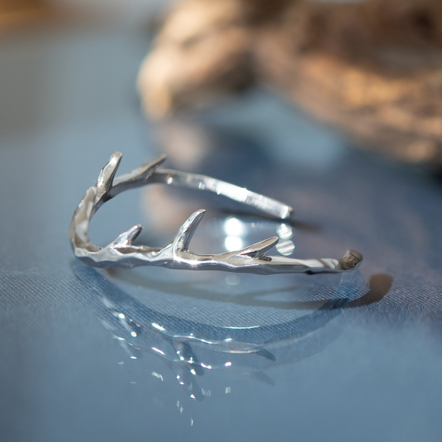 バングル（メンズ） シルバー925 ロジウムコーティング(JLージュエルー