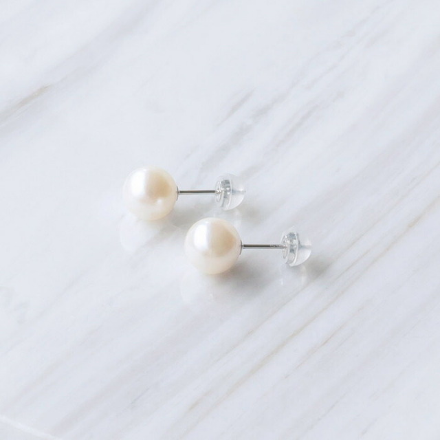 ピアス プラチナ900 本真珠 アコヤパール 7.5～8mm (6月誕生石)(冠婚
