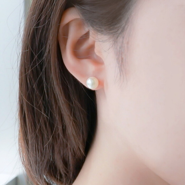 ピアス プラチナ900 本真珠 アコヤパール 7.5～8mm (6月誕生石)(冠婚