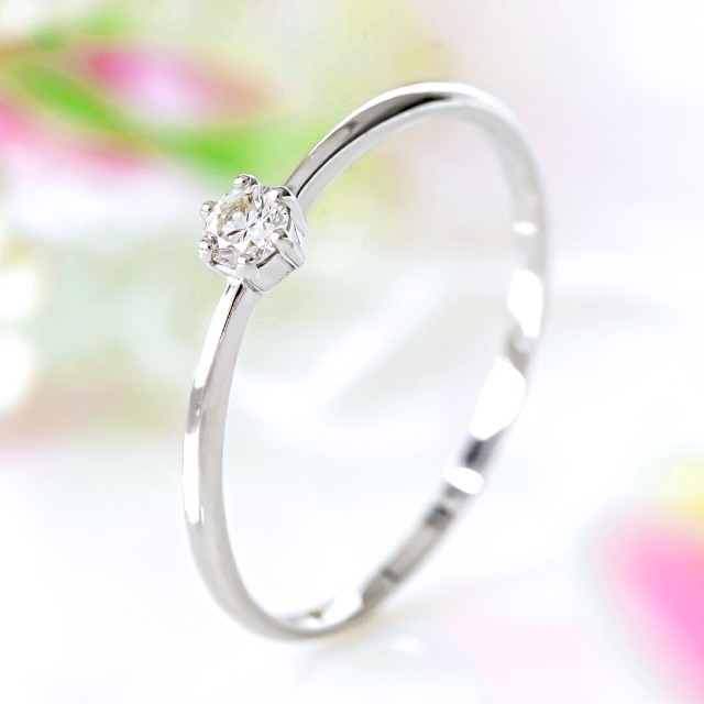 リング プラチナ900 ダイヤモンド0.08ct(一粒ダイヤモンド) [6211140102]