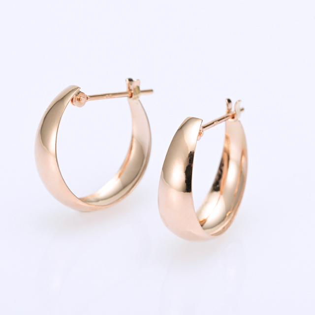 スナップピアス K10ピンクゴールド (地金)(フープピアス)[6251400103]