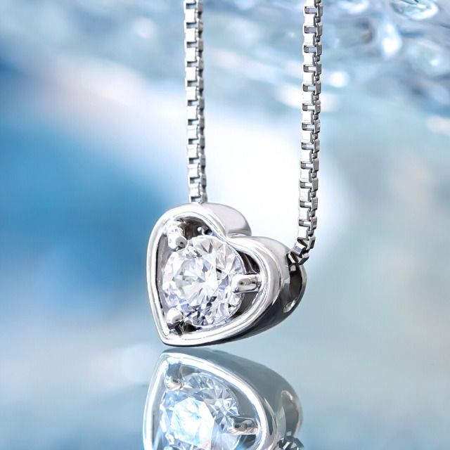 永遠の輝き！プラチナ＆幸福の象徴「ハート」】ネックレス プラチナ  
