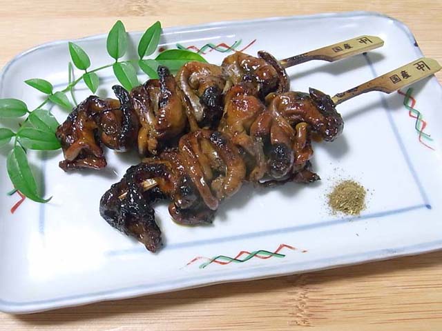 国産うなぎ肝串焼き