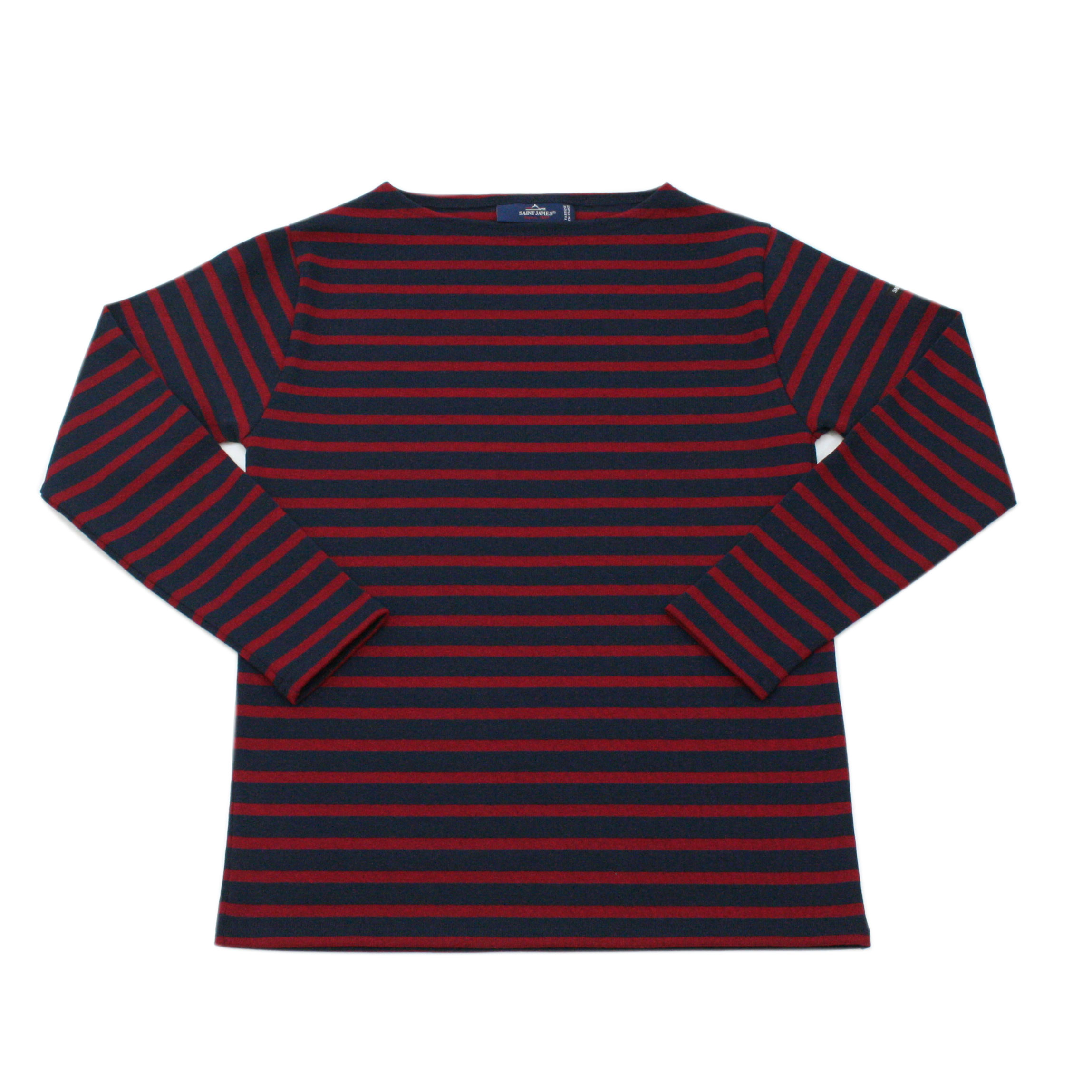 セントジェームス　ウェッソン　BORDER　MARINE/CHERRY T6 ウェッソン “ボーダー”［マリン/チェリーレッド]：セントジェームス