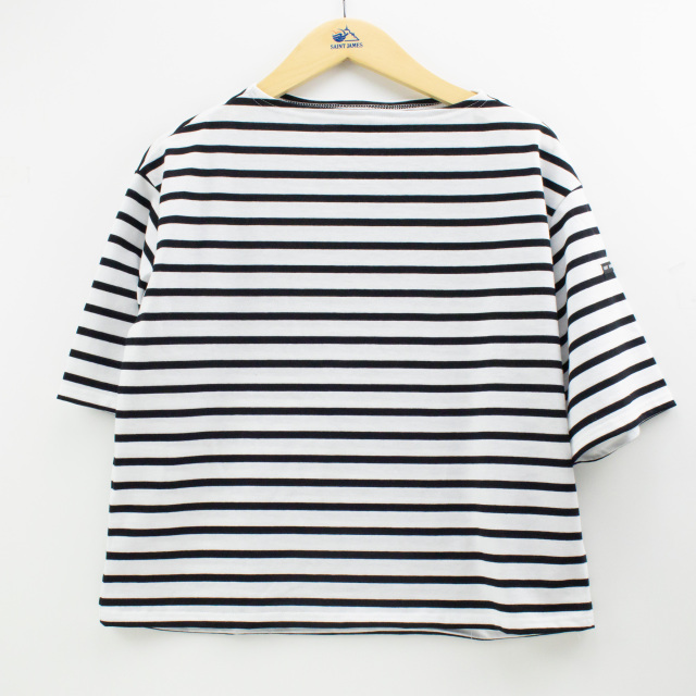 美品　セントジェームス　ナヴァル　黒×白　T1 七分袖 SAINT JAMES セントジェームス｜naval ナヴァル NEIGE/NOIR