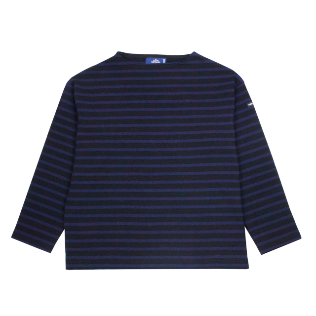 美品　セントジェームス　メランジ　霜降りカラー　ブルー　ネイビー　T4 美品 セントジェームス メランジ 霜降りカラー ブルー ネイビー