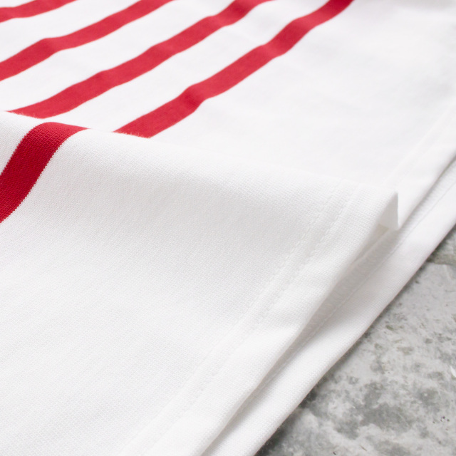 【美品】セントジェームス/ モーレ NEIGE/TULIPE［白/赤］T4 美品】セントジェームス/ モーレ NEIGE/TULIPE［白/赤］T4