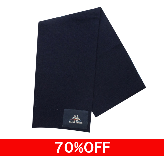 ニットマフラー SAINT JAMES×Kappa KNIT MUFFLER［ネイビー］