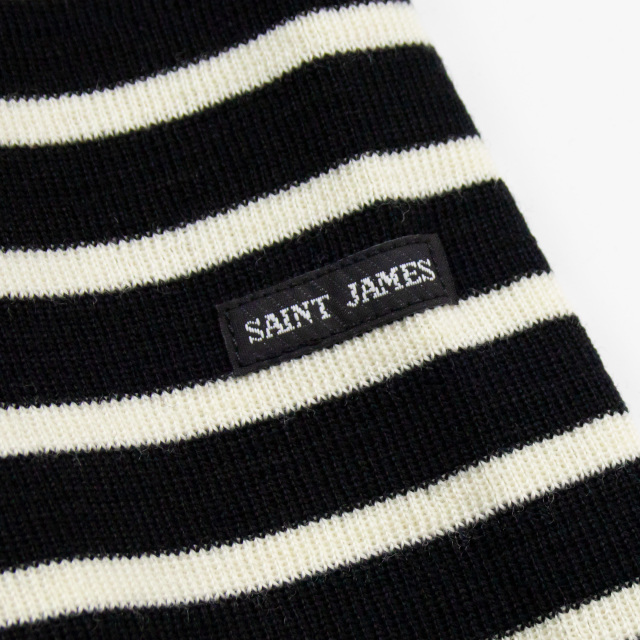 新品 未使用 saint james noir t3 長袖 国内正規 春先 黒 セントジェームス タートルネック カットソー コットン 黒