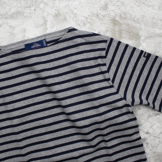 ウェッソン “ボーダー”［杢グレー/ネイビー]：セントジェームス