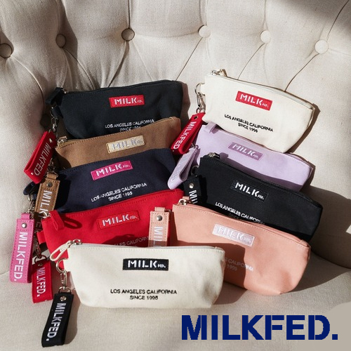 Milkfed ミルクフェド Embroidered Bar Pencil Case ペンケース 筆箱 正規取扱店
