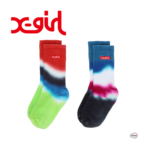 X Girl エックスガール Box Logo Embroidered Socks ボックスロゴ刺繍 ソックス レディース 靴下 Xgirl 正規販売店