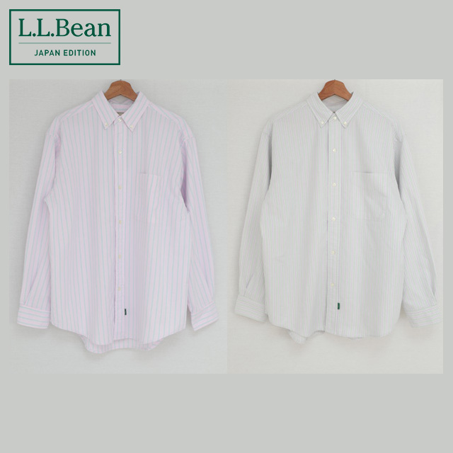 【SALE】 L.L.Bean エルエルビーン Mens Long-Sleeve Shirt 51759051 メンズ ストライプロングスリーブシャツ 正規取扱店