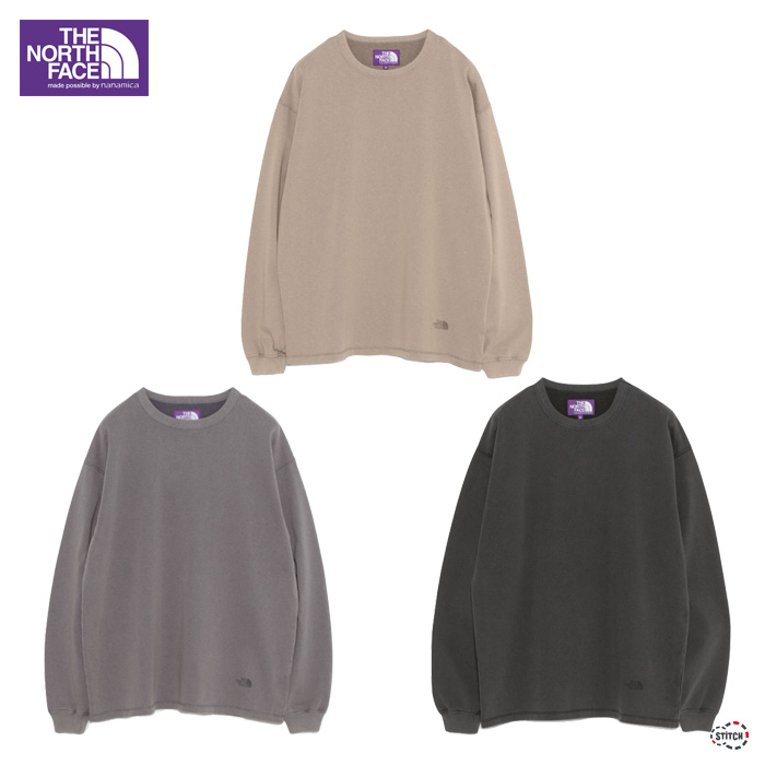 ノースフェイス パープル 通販 店舗 正規品 新品 長袖カットソー 男性 無地 ロゴ刺繍 ワンポイント シンプル アウトドア ブランド