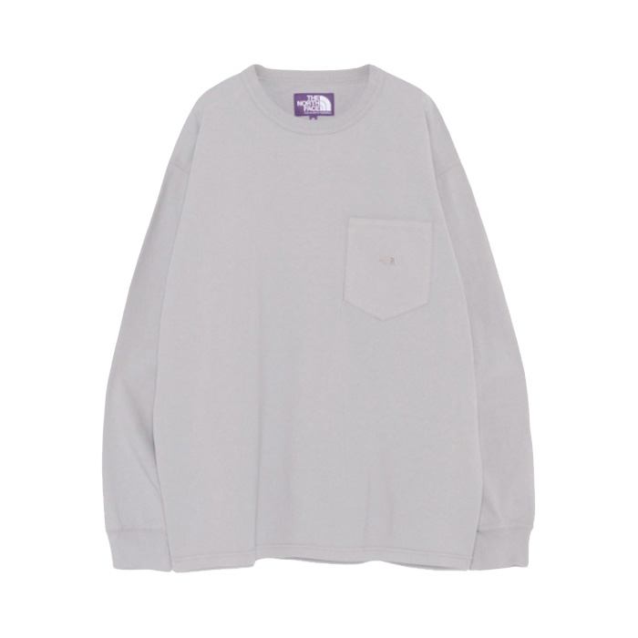 【SALE】 THE NORTH FACE PURPLE LABEL 8oz Field Long Sleeve Pocket Tee N25FT063 -LH(Light Gray)